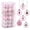 Pink, variant on PULLIMORE 36Pcs 1.6" Mini Christmas Ball Ornaments, Shatterproof 6-Style Set