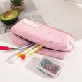 thumbnail image 2 of Star Print Patten Pencil Case,Simple Lightweight Zipper Pen Bag with Label for Home Office Daily Use, 2 of 4