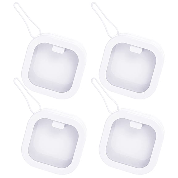 NIYANGLE 4Pcs Hair Ties Storage Container Square Plastic Organizer for Cosmetics and Jewelry Travel