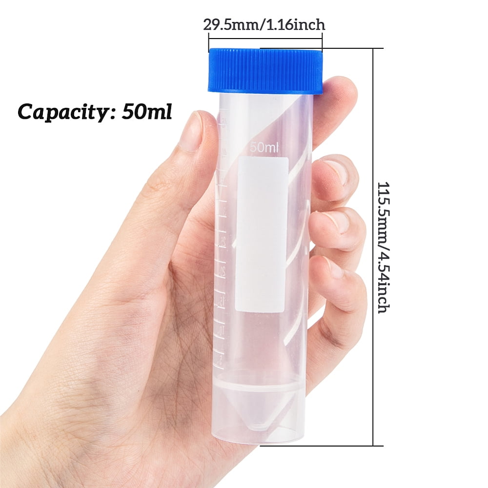 DIY Kit with Transparent Disposable Plastic Centrifuge Tube Label Paster Plastic Pipettes Dropper and Cleaning Brush Clear