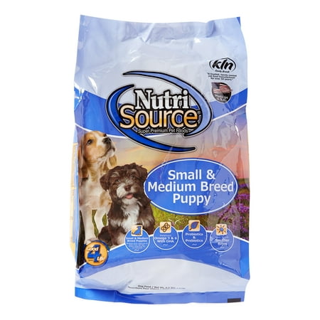 NutriSource Small & Medium Breed Puppy Dry Dog Food, 6.6