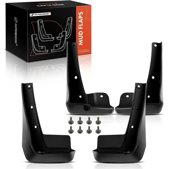 A-Premium Set of 4PCS Mud Flaps Splash Guards Mudguards Mudflaps with Hardware Kits Accessory Compatible with Honda Civic 2022 2023, Sedan, Black Color, Front and Rear (Driver & Passenger Sides)