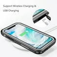 thumbnail image 5 of SOATUTO For iPhone 12 Waterproof Case,iPhone 12 Pro Waterproof Case Built-in Screen Protector IP68 Underwater Sealed Full Body Shockproof Case Cover for Apple iPhone 12 / iPhone 12 Pro 6.1 (Black), 5 of 7