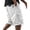 White, variant on Men's Mid Length Cargo Shorts with Unique Curved Pockets and Adjustable Drawstring, Relaxed Fit for Daily Wear Outdoor Adventures or Weekend Errands Black L