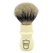 Parker Safety Razor Handmade Deluxe "Mug Shaving Brush" - 100% Pure Badger Bristles -- Stand Included (Ivory)