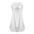 thumbnail image 6 of Posijego Women's Satin Nightgowns Round Neck Sleeveless Night Dress Summer Silk Night Gowns with Pockets Pajamas Dresses, 6 of 8