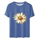 thumbnail image 2 of Camisetas de Manga Corta para Mujeres de Longitud Regular de Poliéster Sólido, Camiseta de Fiesta de Mayo Y Blusa Del Festival para la Primavera Y el Verano, 2 of 3