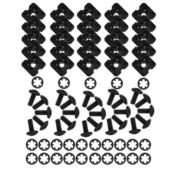 LOLIPPYY Black Steel Football Backplate Screws Replacement Kit, 1 Set Fasteners for Protective Gear Repair