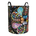 thumbnail image 2 of Mandala Zentangle Floral Laundry Basket Organizer Collapsible, Bathroom Dirty Clothes Basket Laundry Hamper, Medium, 2 of 8