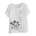 thumbnail image 4 of Babysbule Crew Neck Floral Short Sleeve Blouse, Women's, 4 of 5