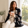 thumbnail image 5 of Halloween Ghost Reading Throw Blanket 47*51 Inch Polyester Blend For Spooky Bedroom, Sofa Couch Decor, 5 of 5