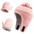 thumbnail image 1 of Guantes de dedo con terciopelo otoño e invierno guantes de gorro de lana para niños, 1 of 1