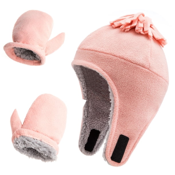 Guantes de dedo con terciopelo otoño e invierno guantes de gorro de lana para niños