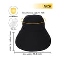 thumbnail image 3 of Delayuji Womens Visor hat Wide Brim Foldable Packable Adjustable Summer UV Protection Lightweight Breathable Fishing Hat Safari Hat Portable Outdoor Hat, 3 of 6