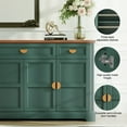 thumbnail image 3 of HLR 59"W Modern Large Sideboard Buffet Cabinet with Storage, 3 Drawers and 4 Doors for Kitchen, Green, 3 of 11