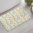 thumbnail image 2 of White Cartoon Dinosaurs Palm Trees Pattern Bathroom Rugs Mat,Non Slip Microfiber Bathroom Rug,Rubber Backing,Soft Bathroom Mats for Bathroom Floor,Tub and Shower,17x27in(43x68cm), 2 of 5