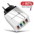 thumbnail image 2 of EU/US Plug 4 Ports Quick Charging 3.0 USB Charger Mobile Phone Adapter Fast Charger, 2 of 5