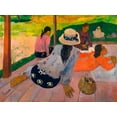 thumbnail image 2 of Gauguin, Paul 18x15 White Modern Wood Framed Museum Art Print Titled - The Siesta, 2 of 4