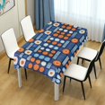 thumbnail image 4 of Yayeee Tablecloths 60" x 120" Rectangle Wrinkle Resistant Party Table Cover, Modern Color Circle, 4 of 8