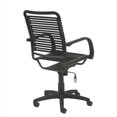 thumbnail image 3 of Brika Home Chaise de Bureau Haute Plate en Noir et Graphite Noir, 3 of 4