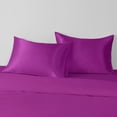 thumbnail image 5 of Silky Smooth and Cooling Satin Pillowcases Set of 2, Hair and Skin Friendly Pillow Cases with Envelope Closure, Standard, 20 × 26 inches, Purple, 5 of 6