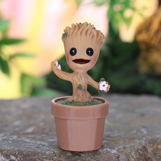 Baby Action Mini maceta árbol hombre figura juguetes (flor árbol elfo cafetera