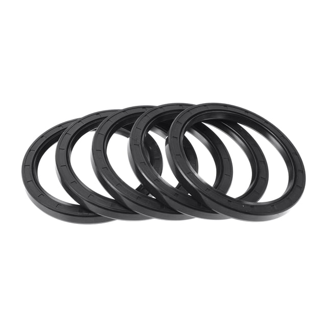 Sello de aceite universal Unique Bargains TC de doble labio con resorte de acero, anillo de sello de eje rotativo 85x105x10mm, caucho nitrilo de alta presión negro, 5 piezas