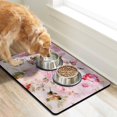 thumbnail image 2 of Blossom Pet Feeding Mat - Nature Theme, Waterproof Dog Food Catcher with Rubber Base, 2 of 5