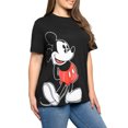 thumbnail image 6 of Womens Plus Size Disney Mickey Mouse T-Shirt Short Sleeve Black (Size 5X Only), 6 of 7