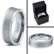 Tungsten Wedding Band Ring 6mm for Men Women Comfort Fit Step Beveled Edge Brushed Lifetime Guarantee – image 5 sur 5