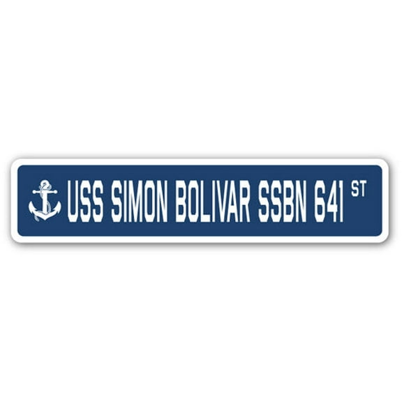 USS SIMON BOLIVAR SSBN 641 Street Sign us navy ship veteran sailor gift