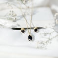 thumbnail image 4 of Rosec Jewels Real Black Spinel Jewelry Set with Moissanite - Cocktail Necklace and Earring Set - AAA Grade - Jewelry Box included, 18K Yellow Gold, 4 of 8