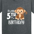 thumbnail image 4 of Inktastic Monkey Its My 5th Birthday Youth T-Shirt, 4 of 5