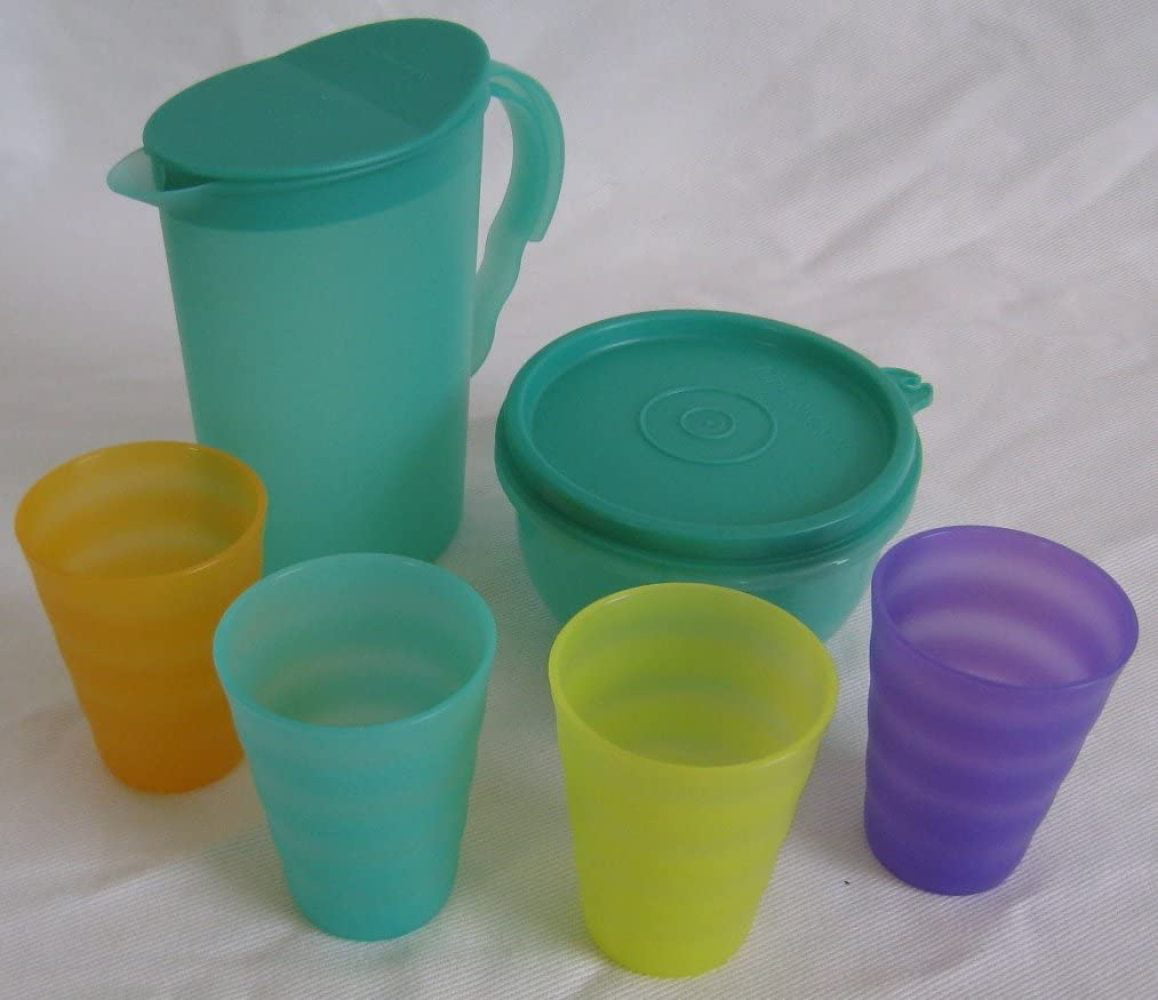 Tupperware Kids Toy Mini Impressions Pitcher Tumbler Cereal Bowl Set of 9 New 