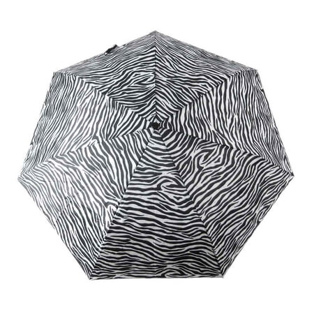 42 Inch Mini Folding Umbrella - Beautiful Zebra Striped Folding Umbrella 42 Inch