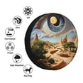 thumbnail image 4 of Gukieu Surreal Desert Eye Landscape Print Car Tire Cover, Adjustable Waterproof and Dustproof Tire Protection Cover, Suitable for SUV, Truck, Van-16 inch, 4 of 6