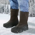 thumbnail image 3 of Bocca Men's Waterproof Winter Boots Brown Nylon Mid Calf Insulated Snow Boots 8M, 3 of 6