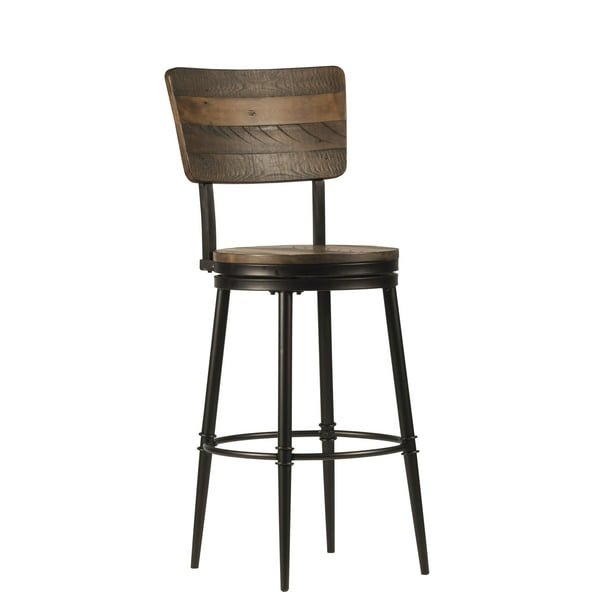 Hillsdale Furniture Jennings Metal Bar Height Swivel Stool, Brown