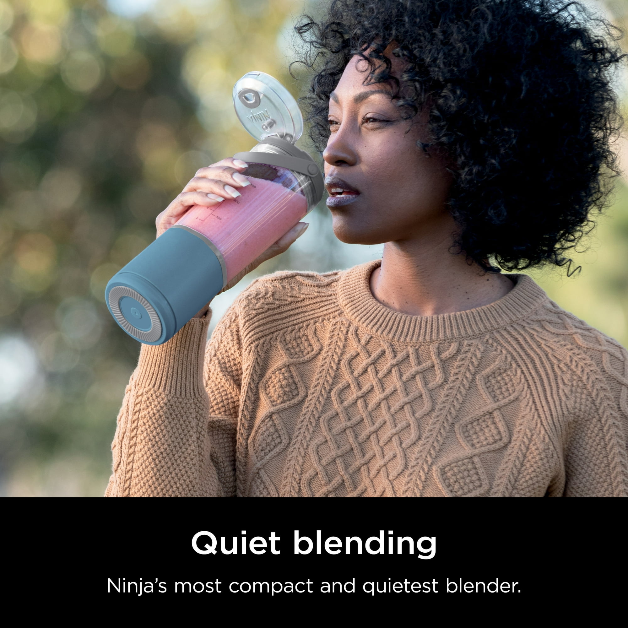 Ninja Blast 16 oz. Personal Portable Blender with Leak Proof Lid and Easy Sip Spout, Perfect for Smoothies, Denim Blue, BC100NV