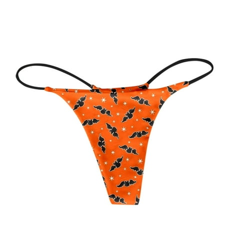 

Aayomet Women Panties Lace Color Lace Bowknot Thong Ladies Panties Solid Low-waist Sexy Briefs Women s Panties Orange M