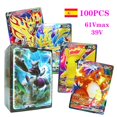 thumbnail image 1 of Tarjeta de Pokémon en inglés, francés, español, Vmax, GX, Tag Team, EX Mega Carte, Trading Traine, colección de juguetes de regalo Fivean unisex, 1 of 2