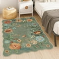thumbnail image 5 of Moynesa 4'x6' Floral Living Room Rugs, Area Rugs 4x6ft Rug for Bedroom Ultra-Thin Soft Rug, Non-Slip Washable Rugs Stain Resistant Boho Rug Low-Pile Throw Rug for ‎Dining Room Office,Green, 5 of 8