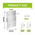 thumbnail image 1 of 1 Set 5In French Cleat Hanger Heavy Duty Metal Hanger Photo Rack Art Frame Wall Hardware Z-Barfor Hook Mirror, 1 of 6