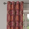 thumbnail image 2 of Ambesonne Moroccan Grommet Curtain, Vintage Ottoman Tile, 50" x 108", Green Vermilion Ruby, 2 of 6