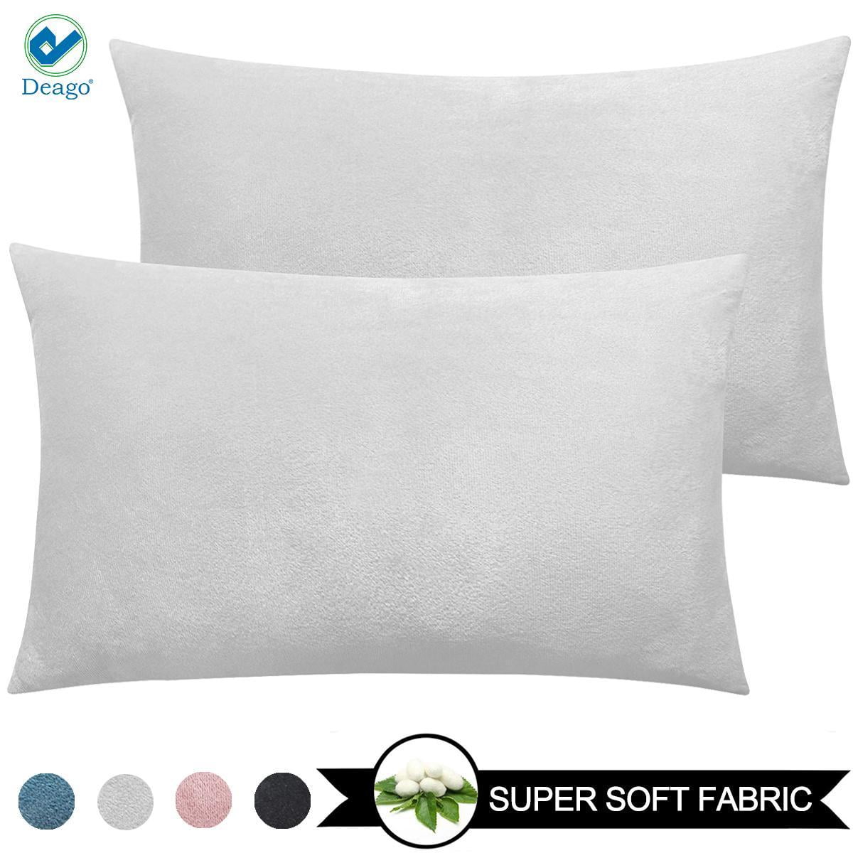 Deago Velvet Pillowcases Super Soft and Cozy Luxury Solid Color with