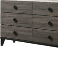 thumbnail image 4 of HomeRoots 61" Faux Marble Rustic Gray Oak Six Drawer Dresser, 4 of 7