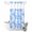 SkyBlue, variant on No Hook Shower Curtain, Blue Flowers Shower Curtains for Bathroom with See Through Top Window, Watercolor Summer Botanical Floral Waterproof & Washable Bath Curtain Stand Up Stall 36"x72"