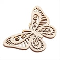 thumbnail image 3 of 60 Piezas de Adornos de Mariposas Cortadas, de Madera, Decoración de Bodas, Colgante de Madera de Mariposa Hueca de Madera, 3 of 6