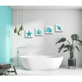 thumbnail image 4 of Bathroom Wall Decor Teal Watercolor Starfish and Seashell Conch Wall Art Sea Creatures Pictures Ocean Theme Canvas Prints for Bedroom Home Artwork Decor Paintings Framed Set 4 panels 12 x 12 inchs, 4 of 6