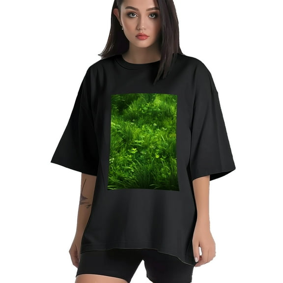 Plus Size Shirt for Women Black Tops for Women Short Sleeves Shirt for Women Grass3 T Shirt Crewneck Shirt for Women XS